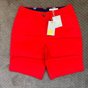 Boden Rachel Chino 9" Shorts, Size US 4 UK 8, Red